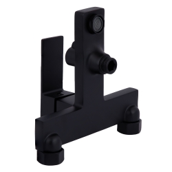 Смеситель для ванны Qtap Gemini (с душевым гарнитуром) Black Matt QTGEM259BLM45682