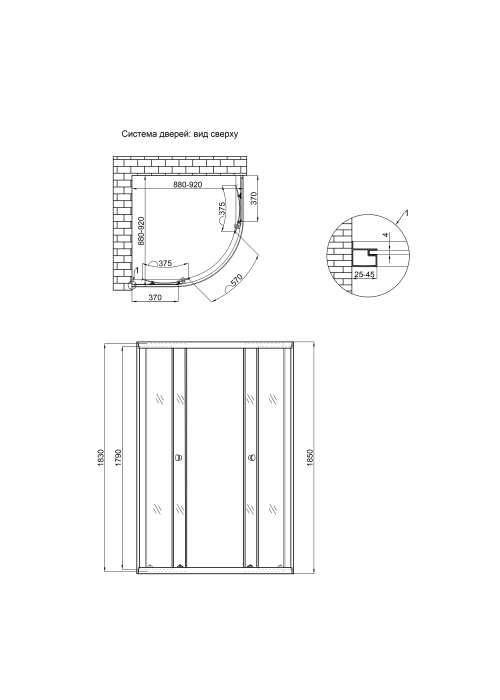 Душевая кабина Lidz Latwa SC90x90.SAT.LOW.FR, стекло Frost 4 мм без поддона LLSC9090SATLOWFR2