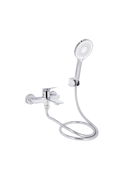 Змішувач для ванни Qtap Vlasta New (з душовим гарнітуром) Chrome QTVLA259CRM45642
