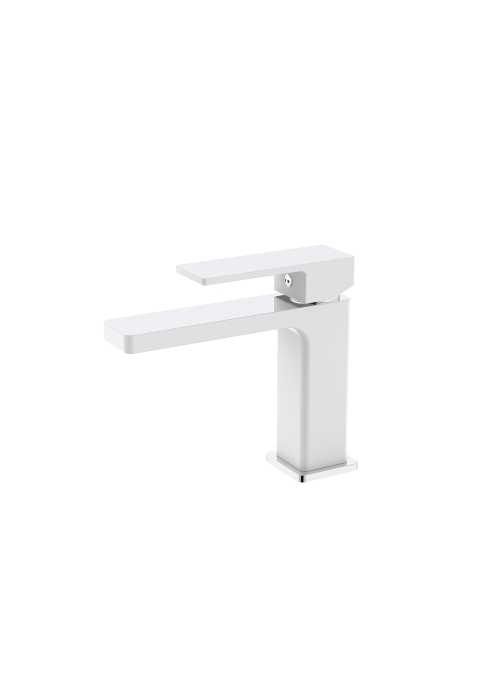 Змішувач для раковини Qtap Gemini Chrome/White QTGEM270CRW45675