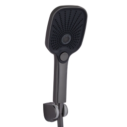 Змішувач для ванни Qtap Gemini (з душовим гарнітуром) Gunmetal Black PVD QTGEM259GMB45684