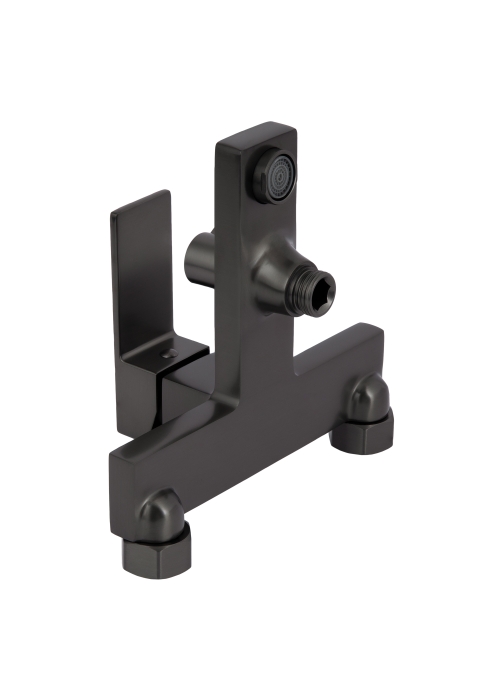 Змішувач для ванни Qtap Gemini (з душовим гарнітуром) Gunmetal Black PVD QTGEM259GMB45684