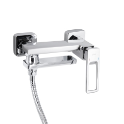 Змішувач для ванни Qtap Gemini Loopi з поворотним виливом (з душовим гарнітуром) Chrome QTGEM260CRM45701