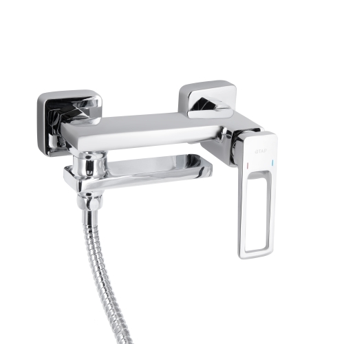 Змішувач для ванни Qtap Gemini Loopi з поворотним виливом (з душовим гарнітуром) Chrome QTGEM260CRM45701