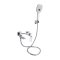 Смеситель для ванны Qtap Gemini Loopi с поворотным изливом (с душевым гарнитуром) Chrome QTGEM260CRM45701