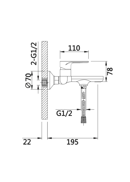 Змішувач для ванни Qtap Jay (з душовим гарнітуром) Chrome/White QTJAY259CRW45553