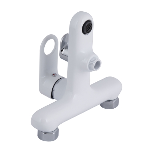 Змішувач для ванни Qtap Jay (з душовим гарнітуром) Chrome/White QTJAY259CRW45553
