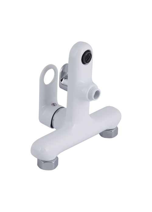 Змішувач для ванни Qtap Jay (з душовим гарнітуром) Chrome/White QTJAY259CRW45553