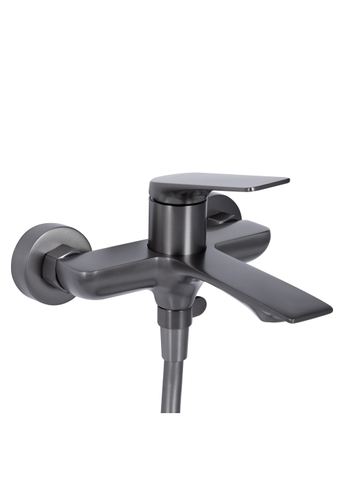 Змішувач для ванни Qtap Vlasta New (з душовим гарнітуром) Gunmetal Black PVD QTVLA259GMB45643
