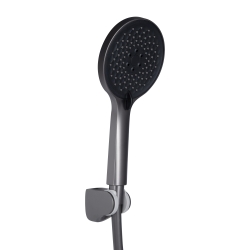Смеситель для ванны Qtap Vlasta New (с душевым гарнитуром) Gunmetal Black PVD QTVLA259GMB45643