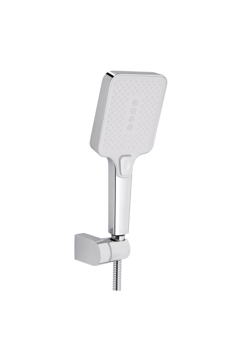 Змішувач для ванни Qtap Swan Cascada з поворотним виливом (з душовим гарнітуром) Chrome/White QTSWA260CRW45569