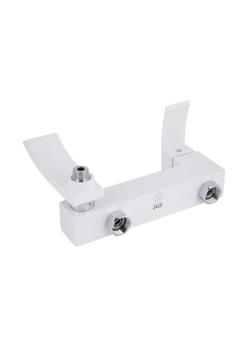 Змішувач для ванни Qtap Swan Cascada з поворотним виливом (з душовим гарнітуром) Chrome/White QTSWA260CRW45569