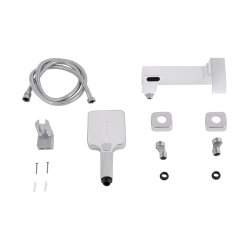 Змішувач для ванни Qtap Swan Cascada з поворотним виливом (з душовим гарнітуром) Chrome/White QTSWA260CRW45569