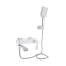 Смеситель для ванны Qtap Swan Cascada с поворотным изливом (с душевым гарнитуром) Chrome/White QTSWA260CRW45569