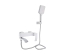 Смеситель для ванны Qtap Swan Cascada с поворотным изливом (с душевым гарнитуром) Chrome/White QTSWA260CRW45569
