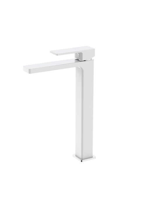 Змішувач для раковини Qtap Gemini високий QTGEM269CRW45679 Chrome/White