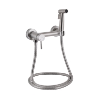Набор гигиенического душа со смесителем Lidz Aria 110 круглый LDARI110NKS43393 Nickel