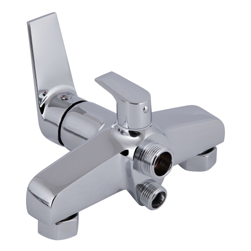 Змішувач для ванни Qtap Stenava New з поворотним виливом (з душовим гарнітуром) Chrome QTSTE2601CRM45536