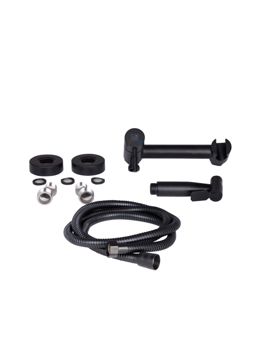 Набор гигиенического душа со смесителем Lidz Aria 110 округлый LDARI110BLA43394 Black