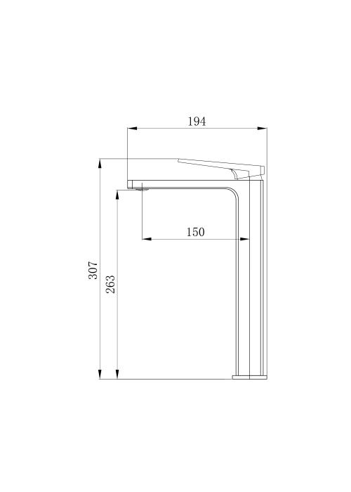 Змішувач для раковини Qtap Gemini Loop Chrome високий QTGEM269CRM45700