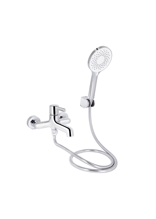 Змішувач для ванни Qtap Cardinal (з душовим гарнітуром) Chrome QTCAR259CRM45656