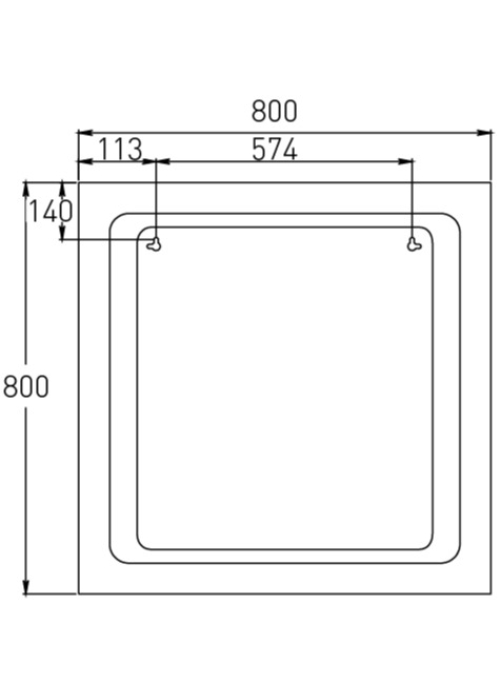 Зеркало VOLLE квадратное 80x80см со светодиодной подсветкой, 16-80-580