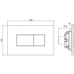 Кнопка змиву VOLLE NEO BST пластик, чорна soft-touch 221818