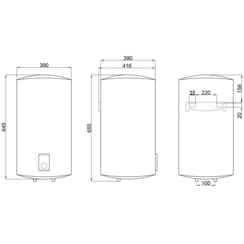 Водонагрівач Thermo Alliance 50 л, сухий ТЕН 2х(0,8+1,2) кВт (D50V20J2DK)