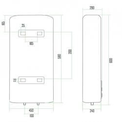 Водонагреватель Thermo Alliance 30 л, сухой ТЭН 2 кВт (0,8+1,2) (DT30V20GPDD2)