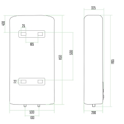 Водонагреватель Thermo Alliance 100 л, сухой ТЭН 2 кВт (0,8+1,2) (DT100V20GPDD2)