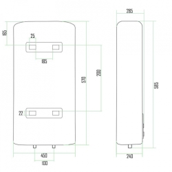 Водонагреватель Thermo Alliance 30 л, мокрый ТЭН 2 кВт (0,8+1,2) (DT30V20G(PD)/2)