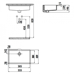 Раковина под столешницу CREAVIT TP 55.5x43.9см TP738-00CB00E-0000