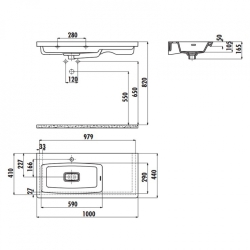 Раковина CREAVIT MEMORY 100x44см MY100-00CB00E-0000