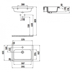 Раковина мебельная CREAVIT IPEK 59.5x44.7см IP060-00CB00E-0000