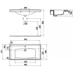 Раковина накладна CREAVIT NEXT 50x40см NX242-00CB00E-0000