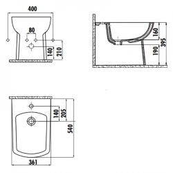 Підлогове біде CREAVIT LARA LR500-00CB00E-0000