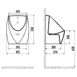 Пісуар сенсорний CREAVIT TP645-00CB00E-0000