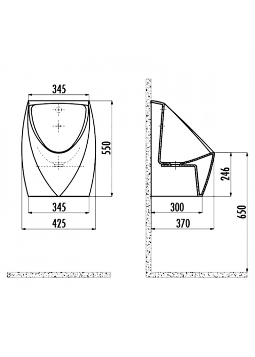 Пісуар сенсорний CREAVIT TP645-00CB00E-0000