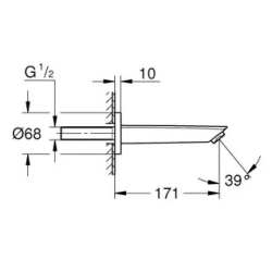 Вилив для ванни Grohe Eurosmart New 13448003 хром