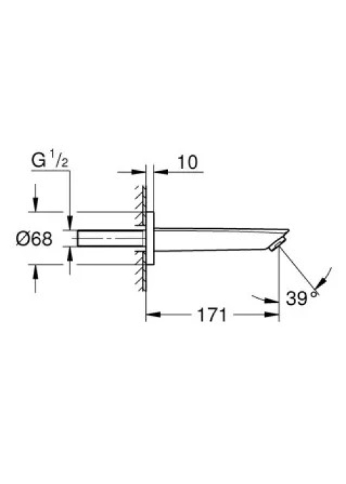 Вилив для ванни Grohe Eurosmart New 13448003 хром