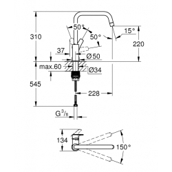 Кухонный смеситель GROHE EUROSMART NEW 30567000