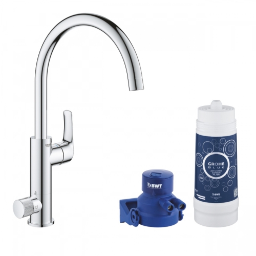 Смеситель кухонный с фильтром Grohe Blue Pure Eurosmart bundle 123757KE