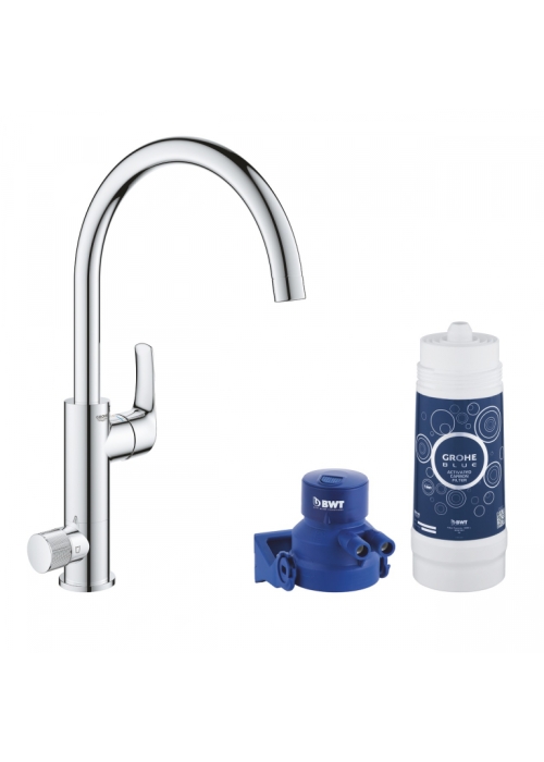 Змішувач кухонний із фільтром Grohe Blue Pure Eurosmart bundle 123757KE