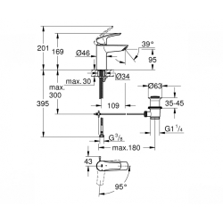 Смеситель для раковины Grohe Eurosmart 32926003