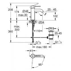 Смеситель для раковины Grohe Essence 23591001