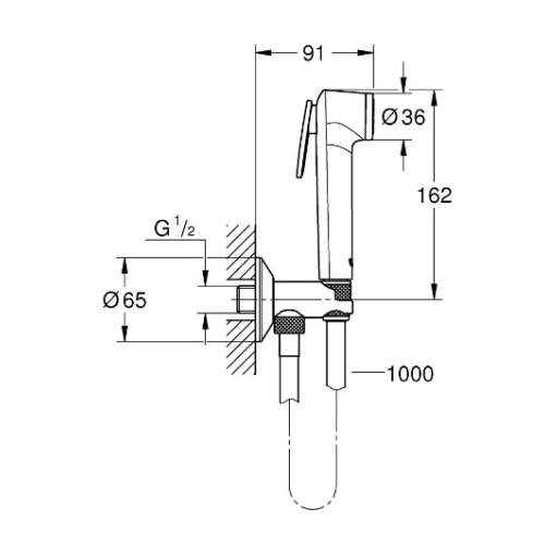 Комплект гігієнічного душу Grohe BauLoop UA2904200B