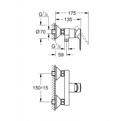 Комплект змішувачів для душу 3 в 1 Grohe BauEdge UA123208S0