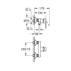 Комплект змішувачів для душу 3 в 1 Grohe BauLoop UA123220S0