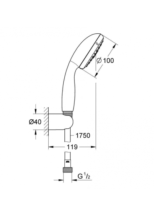 Комплект прихованого монтажу з термостатом Grohe Grohtherm UA26415SC0