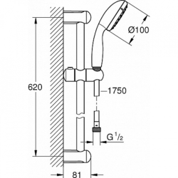 Комплект змішувачів для ванної кімнати Grohe Grohtherm 800 UA34550TM0